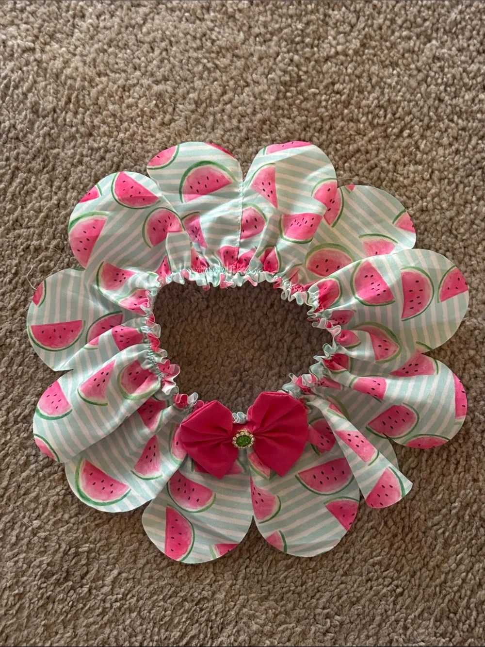 Pink Watermelon Flower Collar for Pets!